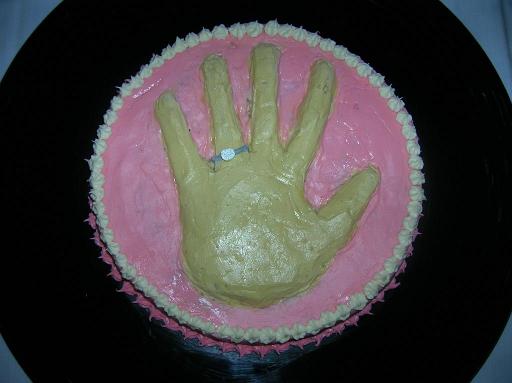 Engagement Hand Cake
